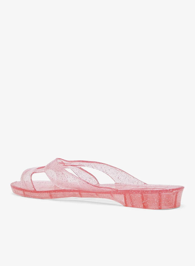 جينجر Jelly Strap Detail Flats